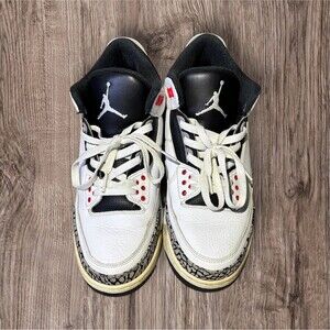 Air Jordan 3 Retro Infrared 23 Men's Sneakers White Black Size 10